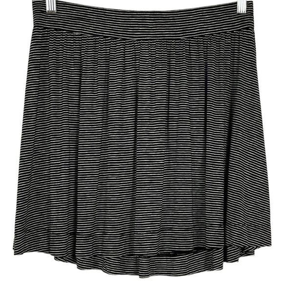 LOFT Horizontal Stripe Skirt, size medium, black and white - Picture 1 of 5
